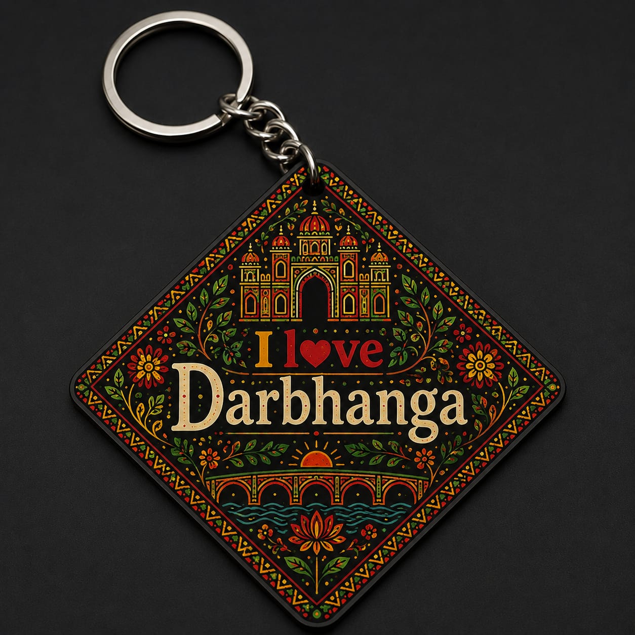 ❤️ Bihari | I ❤️ Darbhanga | I ❤️ Madhubani Printed Kitchen Towel | Mithila Art Design | Premium Sublimation Print
