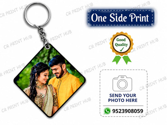 Personalized Heart Shape Photo Keychain | One Side Print | Custom Photo Keyring | Premium Quality Gift | CR Print Hub