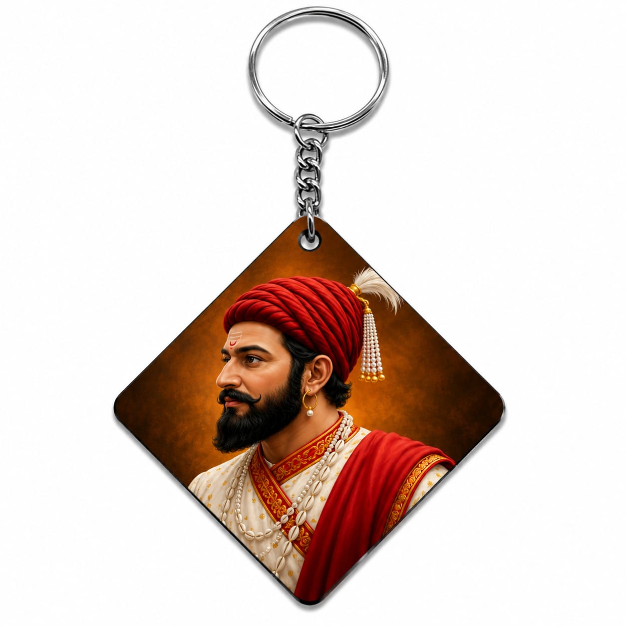 Premium Chhatrapati Shivaji Maharaj Printed MDF Keychain
