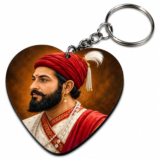 Premium Chhatrapati Shivaji Maharaj Printed MDF Keychain