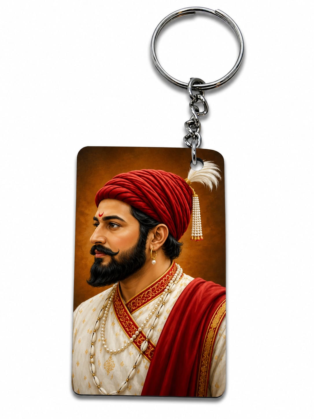 Premium Chhatrapati Shivaji Maharaj Printed MDF Keychain