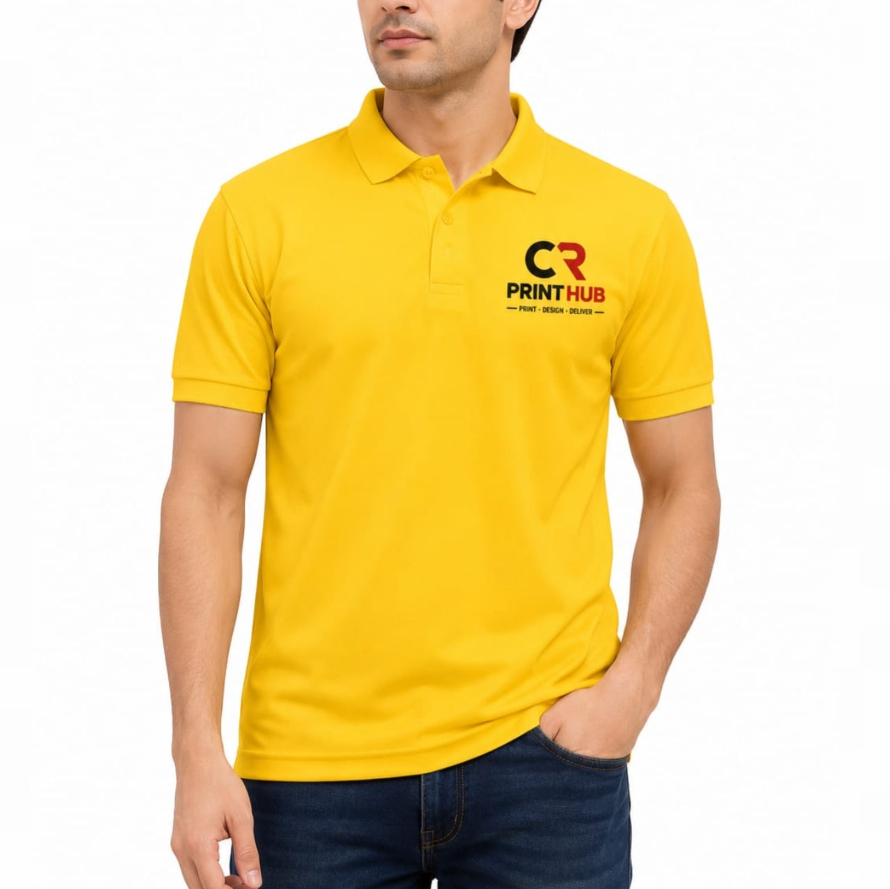 Custom Yellow  T-Shirt for Printing | Premium  Logo Print