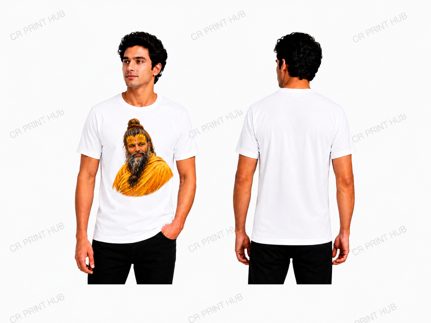 Guru Premanand Maharaj Printed White T-Shirt