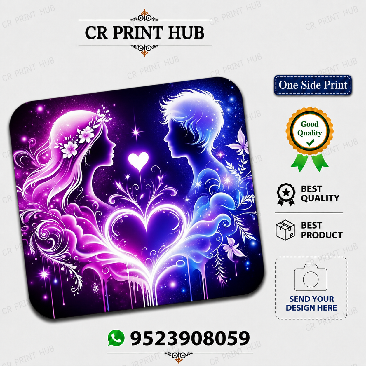 Romantic Couple Love Theme Mouse Pad