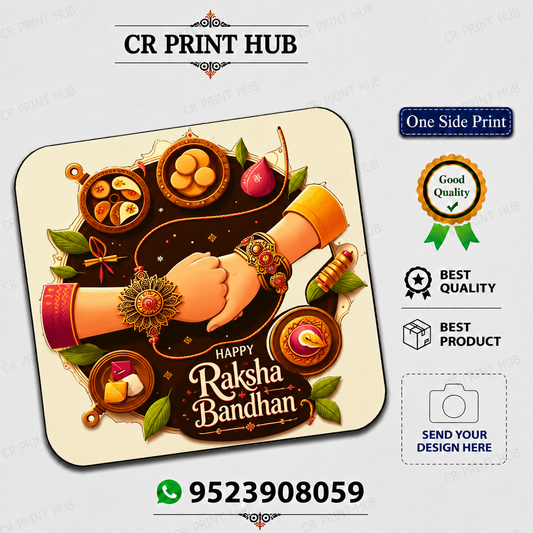 Happy Raksha Bandhan Traditional Rakhi Printed Mouse Pad | Premium One-Side Print Mouse Pad