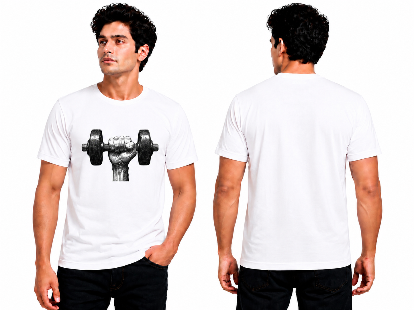 Gym Dumbbell Graphic T-Shirt