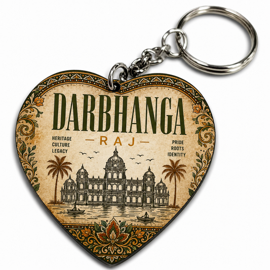 Darbhanga Mithila Logo Printed Keychain