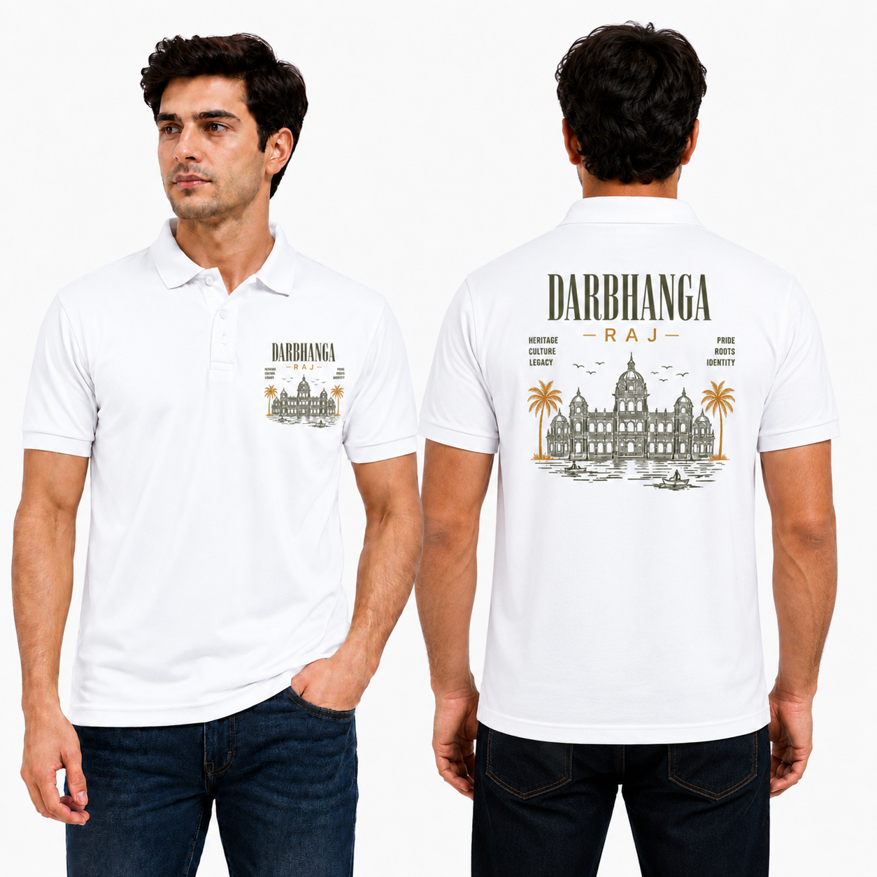 Darbhanga Raj Heritage Polo T-Shirt for Men |