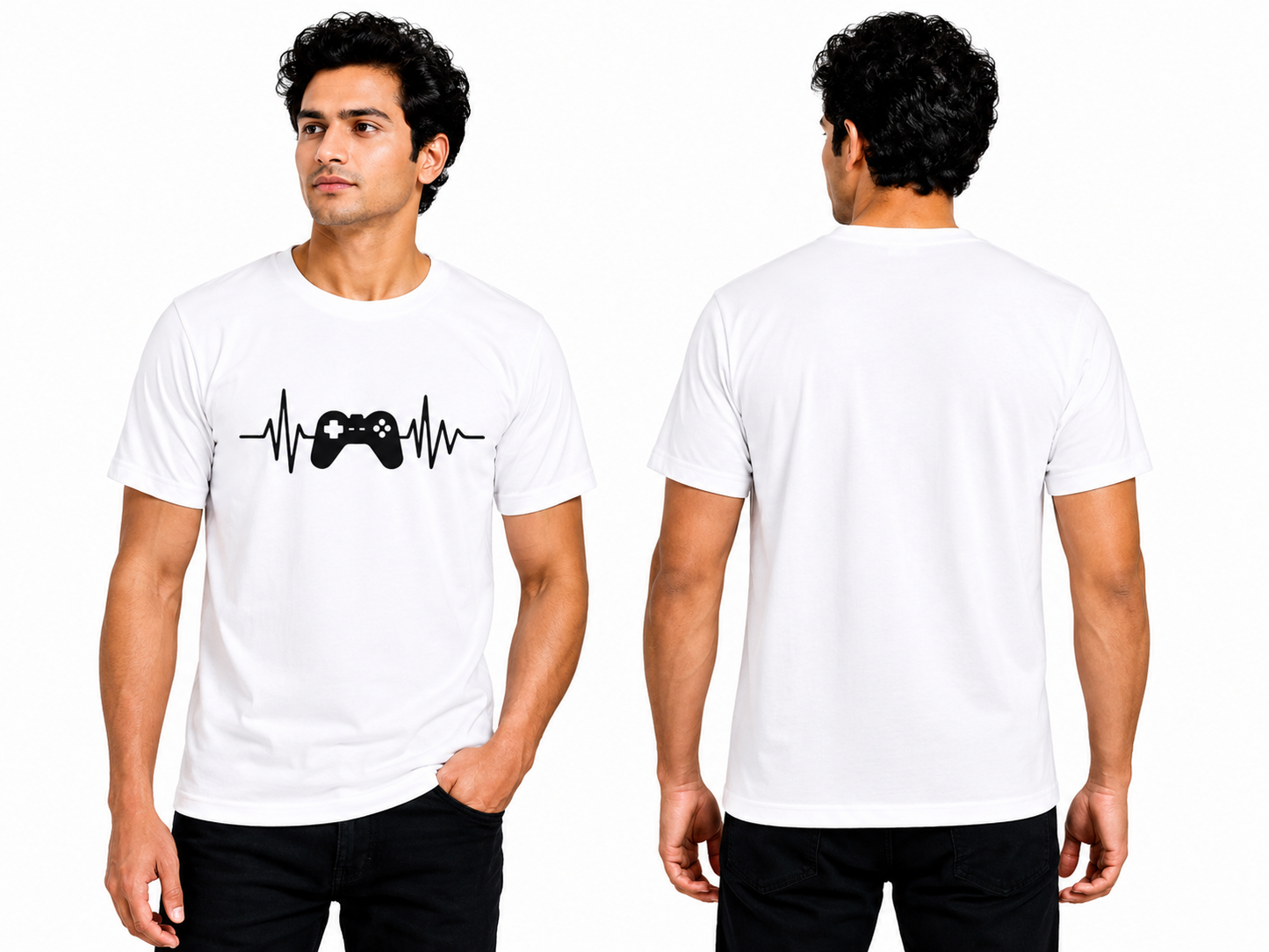 White Gaming Logo Graphic T-Shirt |