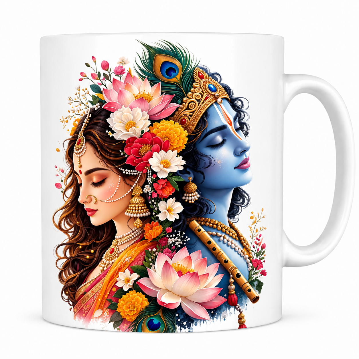 Radha Krishna Divine Love Ceramic Coffee Mug