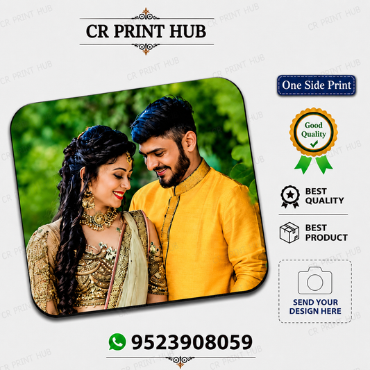 Custom Couple Photo Mouse Pad | Personalized One Side Print | Premium Sublimation Mouse Pad