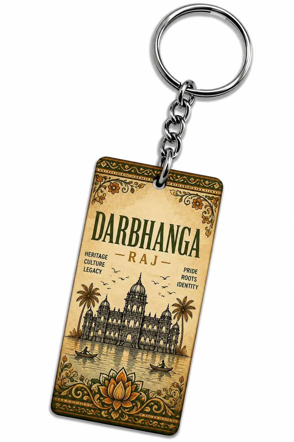 Darbhanga Mithila Logo Printed Keychain